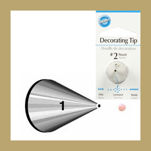   Wilton Decorating Tip 001 Round Carded