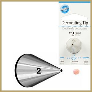   Wilton Decorating Tip 002 Round Carded