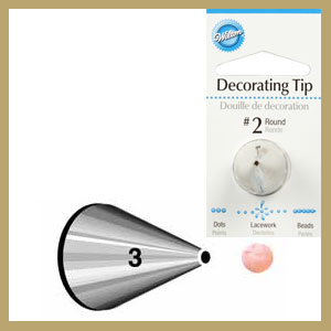   Wilton Decorating Tip 003 Round Carded