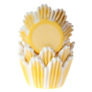   HoM Baking cups Tulip Yellow - pk/50