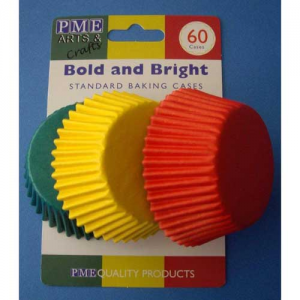   PME Baking Cups Bold & Bright pk/60